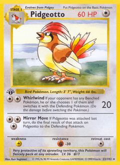 Pidgeotto #22 — Pokemon Base Set