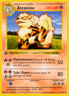 Arcanine #23 — Pokemon Base Set