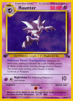 Haunter #21 — Pokemon Fossil