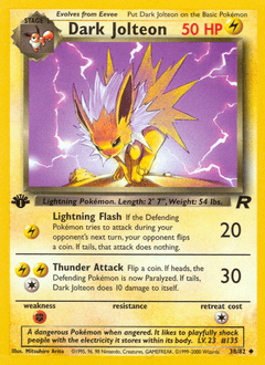 Dark Jolteon #38 — Pokemon Team Rocket