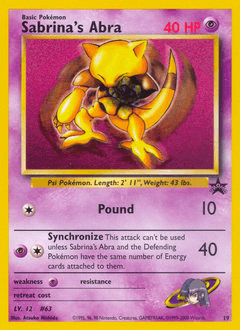 Sabrina's Abra #19 — Pokemon Promo