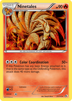 Ninetales #21 — Pokemon Legendary Treasures