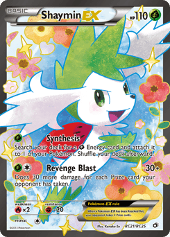 Shaymin EX #RC21 — Pokemon Legendary Treasures
