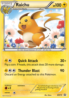 Raichu #BW78 — Pokemon Promo