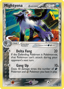 Mightyena #24 — Pokemon Delta Species