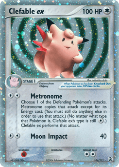 Clefable EX #106 — Pokemon Fire Red & Leaf Green