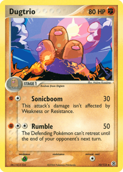 Dugtrio [Reverse Holo] #22 — Pokemon Fire Red & Leaf Green
