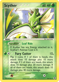 Scyther [Reverse Holo] #29 — Pokemon Fire Red & Leaf Green