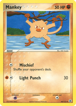 Mankey [Reverse Holo] #38 — Pokemon Fire Red & Leaf Green