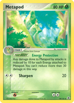 Metapod [Reverse Holo] #39 — Pokemon Fire Red & Leaf Green