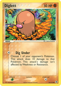 Diglett #61 — Pokemon Fire Red & Leaf Green