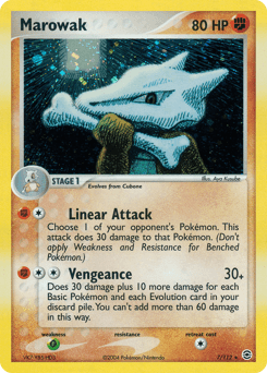 Marowak [Reverse Holo] #7 — Pokemon Fire Red & Leaf Green