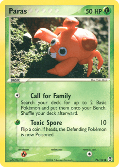 Paras #72 — Pokemon Fire Red & Leaf Green