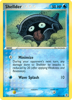 Shellder [Reverse Holo] #79 — Pokemon Fire Red & Leaf Green