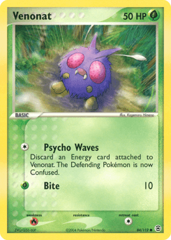Venonat [Reverse Holo] #84 — Pokemon Fire Red & Leaf Green