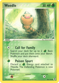 Weedle #86 — Pokemon Fire Red & Leaf Green