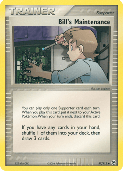 Bill's Maintenance [Reverse Holo] #87 — Pokemon Fire Red & Leaf Green
