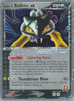 Rocket's Raikou EX #108 — Pokemon Deoxys