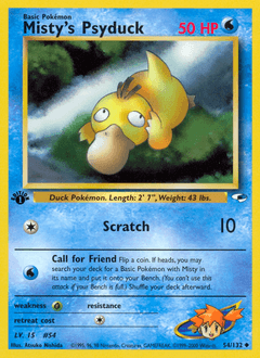 Misty's Psyduck [W Stamp] #54