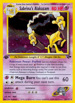 Sabrina's Alakazam #16 — Pokemon Gym Challenge
