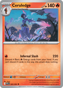 Ceruledge #20 — Pokemon Phantasmal Flames