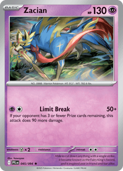 Zacian #45 — Pokemon Phantasmal Flames