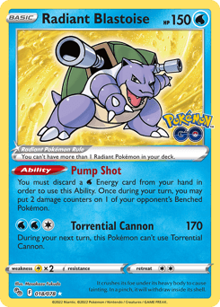 Radiant Blastoise #18 — Pokemon Go