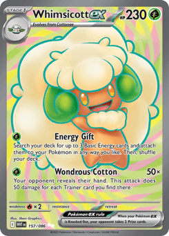 Whimsicott ex #157 — Pokemon White Flare