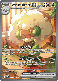 Whimsicott ex #165 — Pokemon White Flare