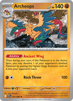 Archeops #51 — Pokemon White Flare