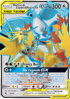 Moltres & Zapdos & Articuno GX #66 — Pokemon Hidden Fates
