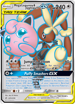 Mega Lopunny & Jigglypuff GX #225 — Pokemon Cosmic Eclipse