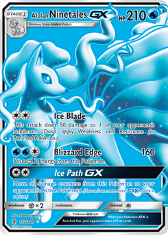 Alolan Ninetales GX #132 — Pokemon Guardians Rising