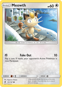 Meowth #101 — Pokemon Burning Shadows