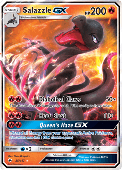 Salazzle GX #25 — Pokemon Burning Shadows