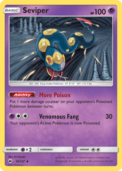 Seviper #50 — Pokemon Burning Shadows
