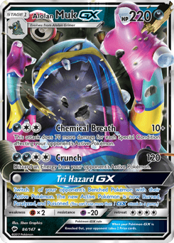 Alolan Muk GX #84 — Pokemon Burning Shadows