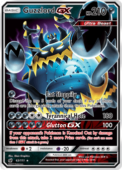 Guzzlord GX #63 — Pokemon Crimson Invasion