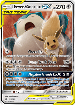 Eevee & Snorlax GX #120 — Pokemon Team Up