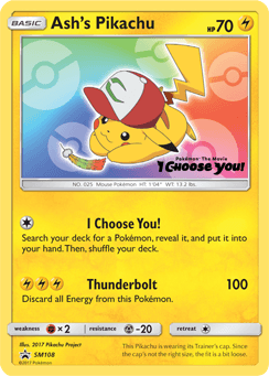 Ash's Pikachu #SM108 — Pokemon Promo