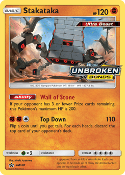 Stakataka #SM180 — Pokemon Promo