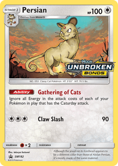 Persian #SM182 — Pokemon Promo