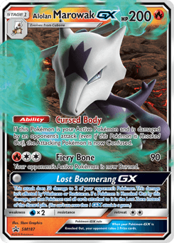 Alolan Marowak GX #SM187 — Pokemon Promo