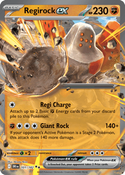 Regirock ex #101 — Pokemon Destined Rivals