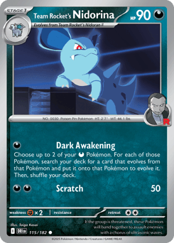 Team Rocket's Nidorina #115 — Pokemon Destined Rivals