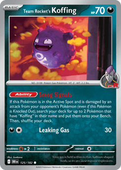 Team Rocket's Koffing #125 — Pokemon Destined Rivals