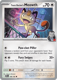 Team Rocket's Meowth #149 — Pokemon Destined Rivals
