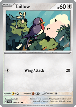 Taillow #156 — Pokemon Destined Rivals