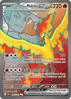 Team Rocket's Moltres ex #208 — Pokemon Destined Rivals
