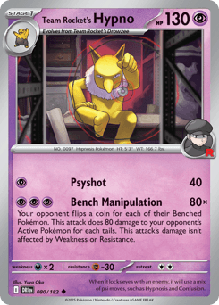 Team Rocket's Hypno #80 — Pokemon Destined Rivals